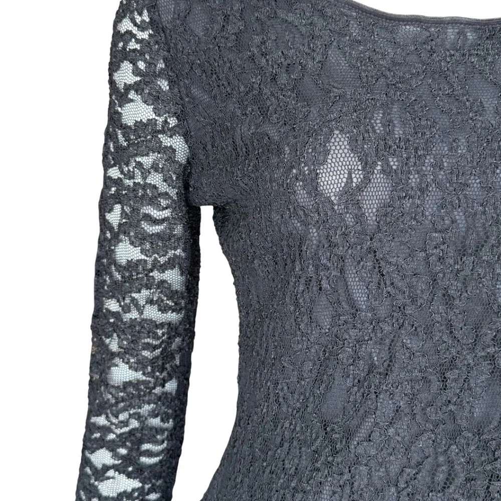 Ann Taylor (Original Ann Taylor) Black Lace Bodysuit Size Large